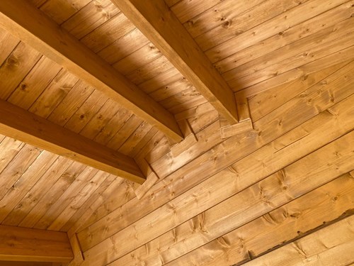 Internal wooden pitched roof