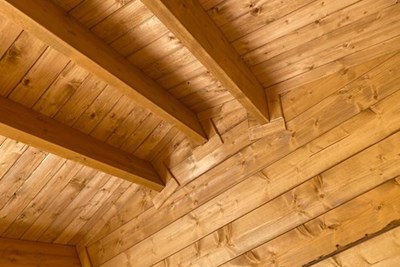 Internal wooden pitched roof